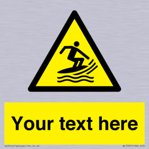 Custom Warning surf craft area